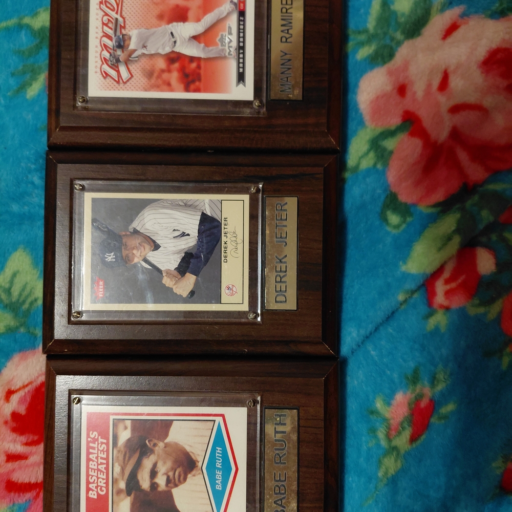 Baseball Legends Plaque Set - Brown